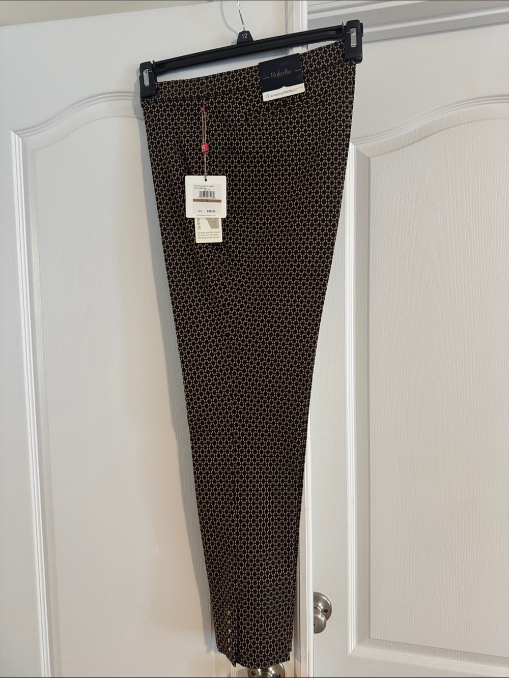 Rafaella Black & Tan Geometric Ankle Pants